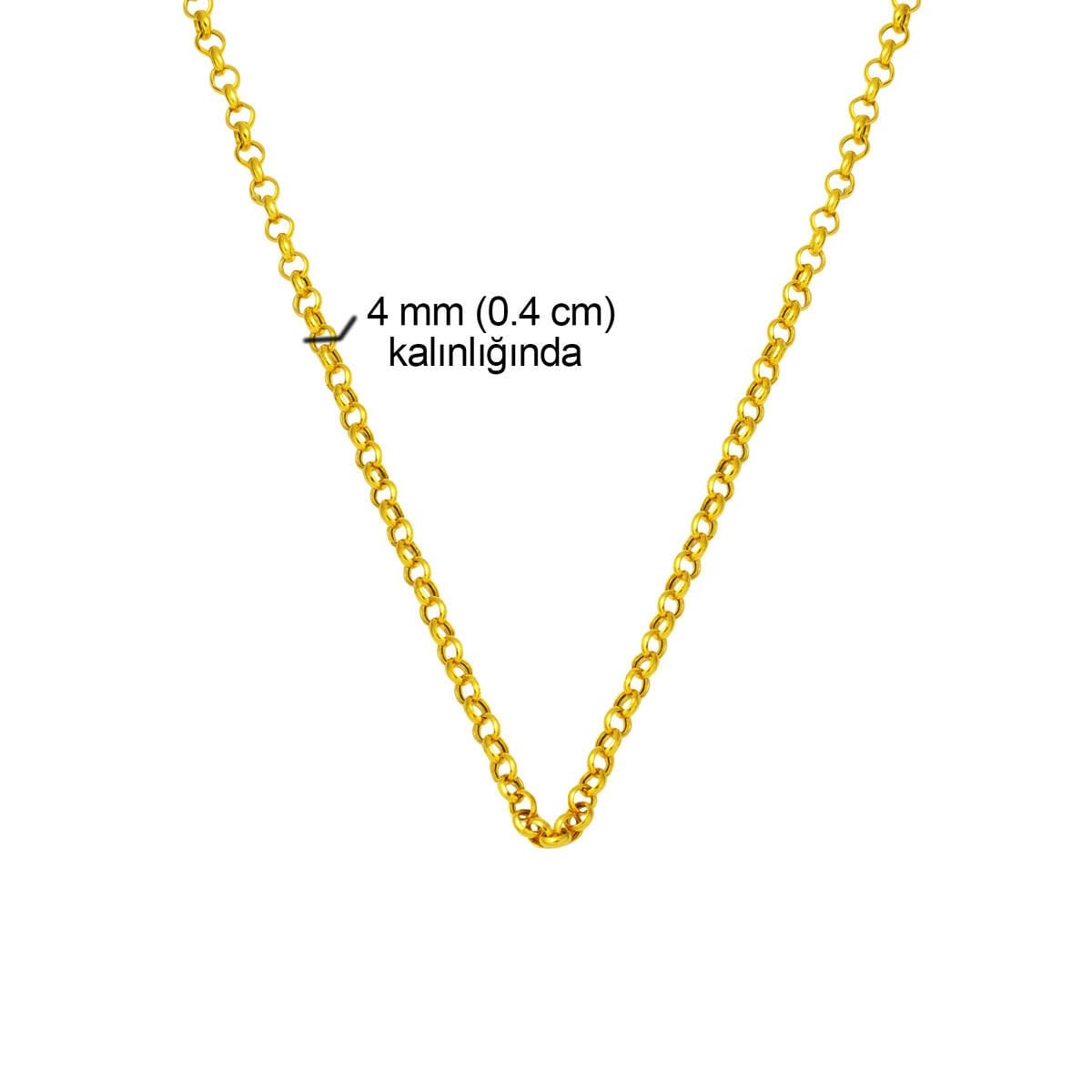 14K Green Gold Hoop Chain