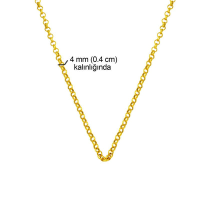 14K Green Gold Hoop Chain