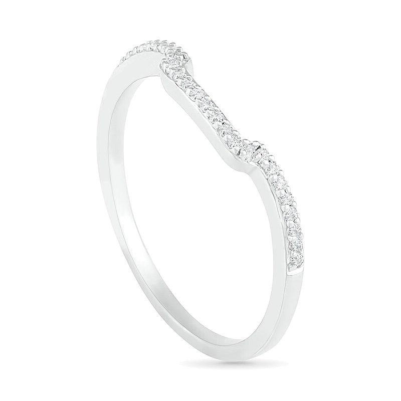 0.38 CT. TW Composite Diamond Square Frame Split Shank Bridal Set in 10K White Gold
