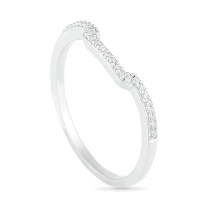0.38 CT. TW Composite Diamond Square Frame Split Shank Bridal Set in 10K White Gold