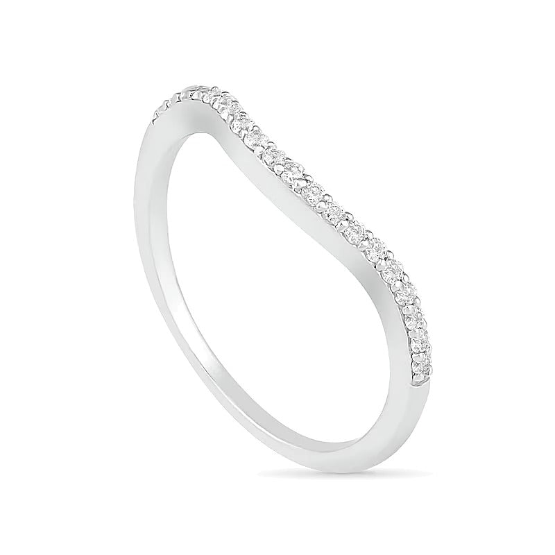 7.0mm Lab-Created Blue and White Sapphire Geometric Pointed Split Shank Bridal Set in Sterling Silver