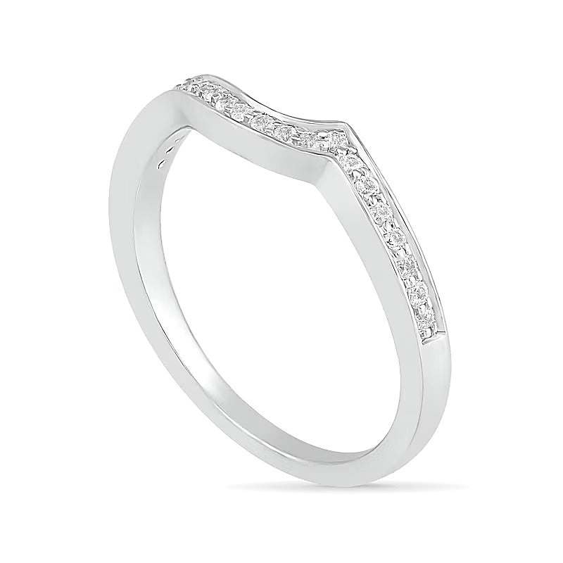 Oval White Lab-Created Sapphire Bypass Bridal Set in Sterling Silver