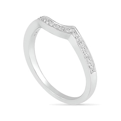 Oval White Lab-Created Sapphire Bypass Bridal Set in Sterling Silver