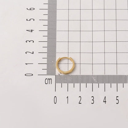 14K Yellow Gold Modern Minimalist Hoop Earrings