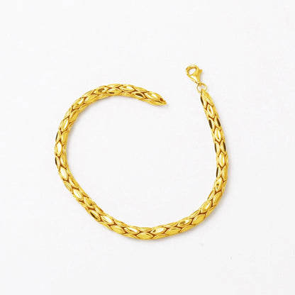 14K Yellow Gold Sumerian Chain Bracelet