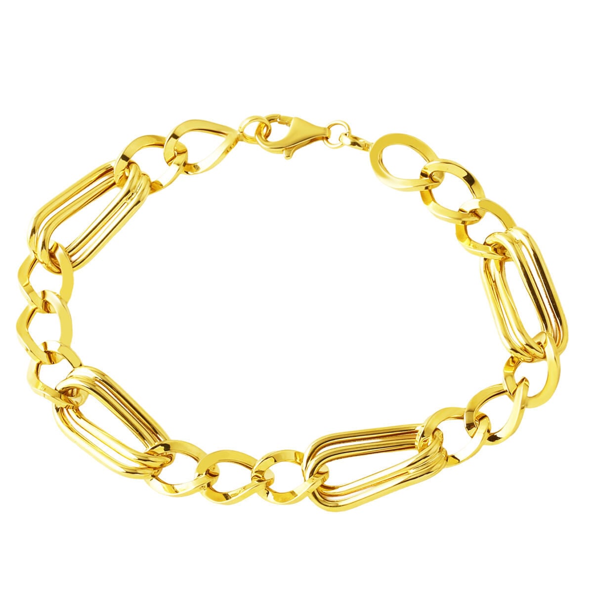 14K Yellow Gold Space Path Bracelet