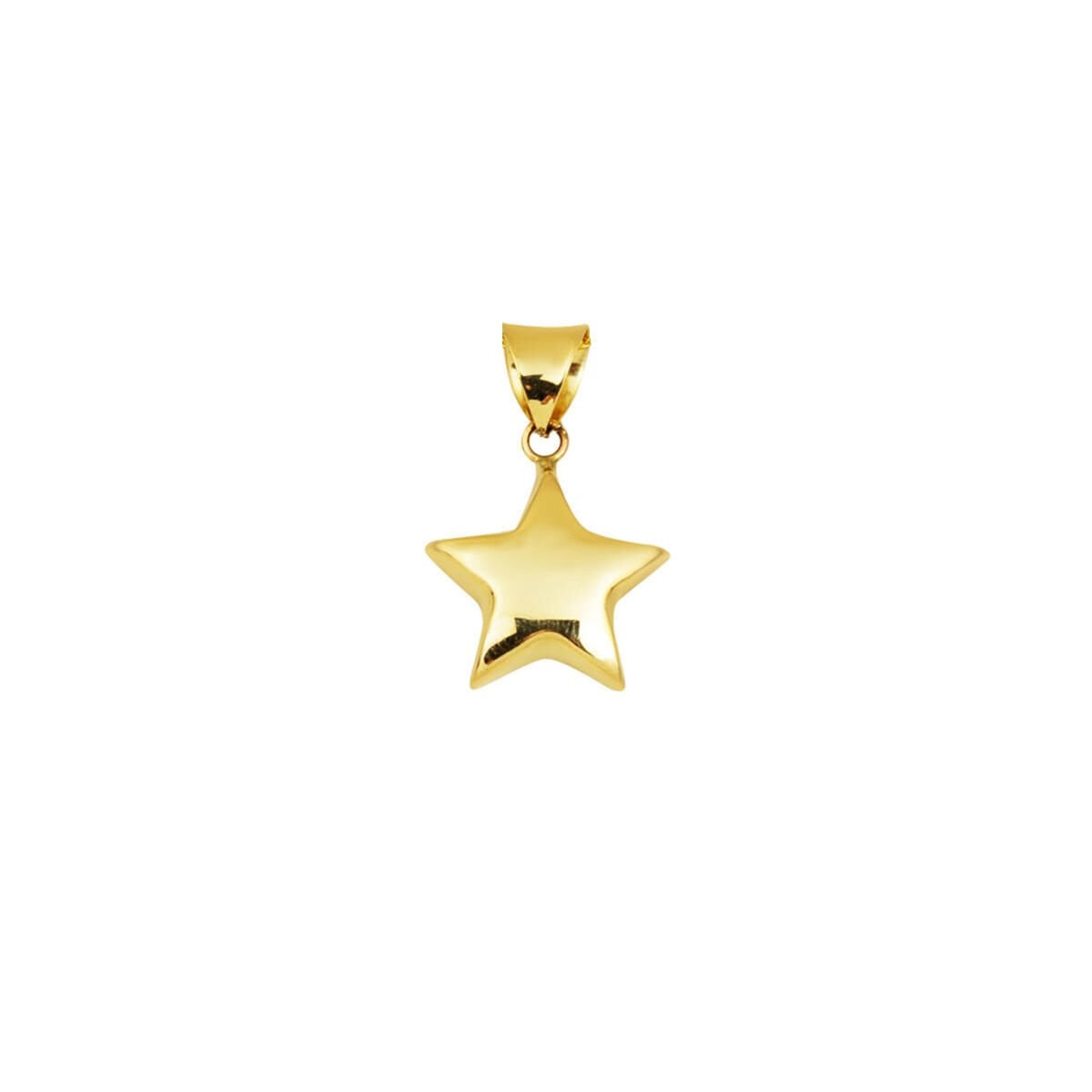 14K Yellow Gold Star Pendant