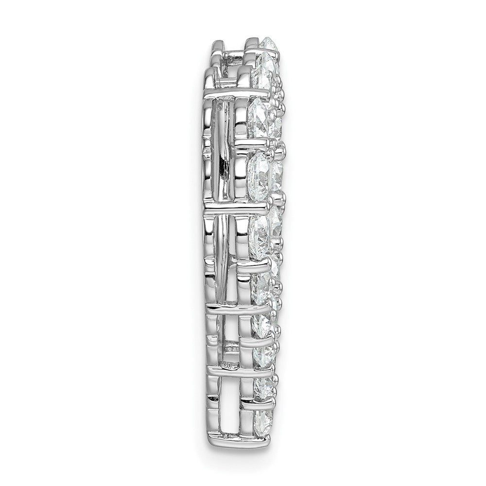 14K White Gold Certified Gold Lab Grown Diamond 3ctw VS DEF Heart Pendant