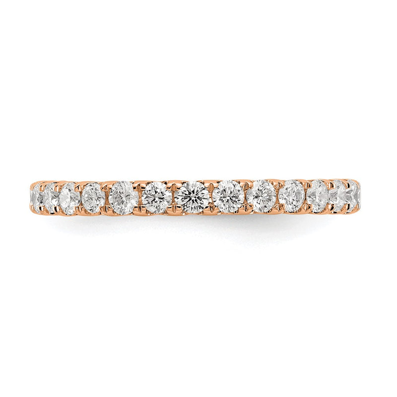 True Origin 14K Rose Gold 1 carat Lab Grown Diamond VS+ F+ Size 7.5 Complete Eternity Wedding Band Ring
