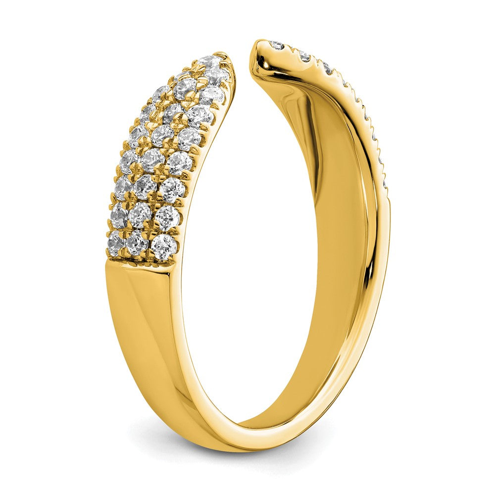 True Origin 14K Yellow Gold 1/2 carat Lab Grown Diamond VS+ F+ Complete Wedding Band Ring