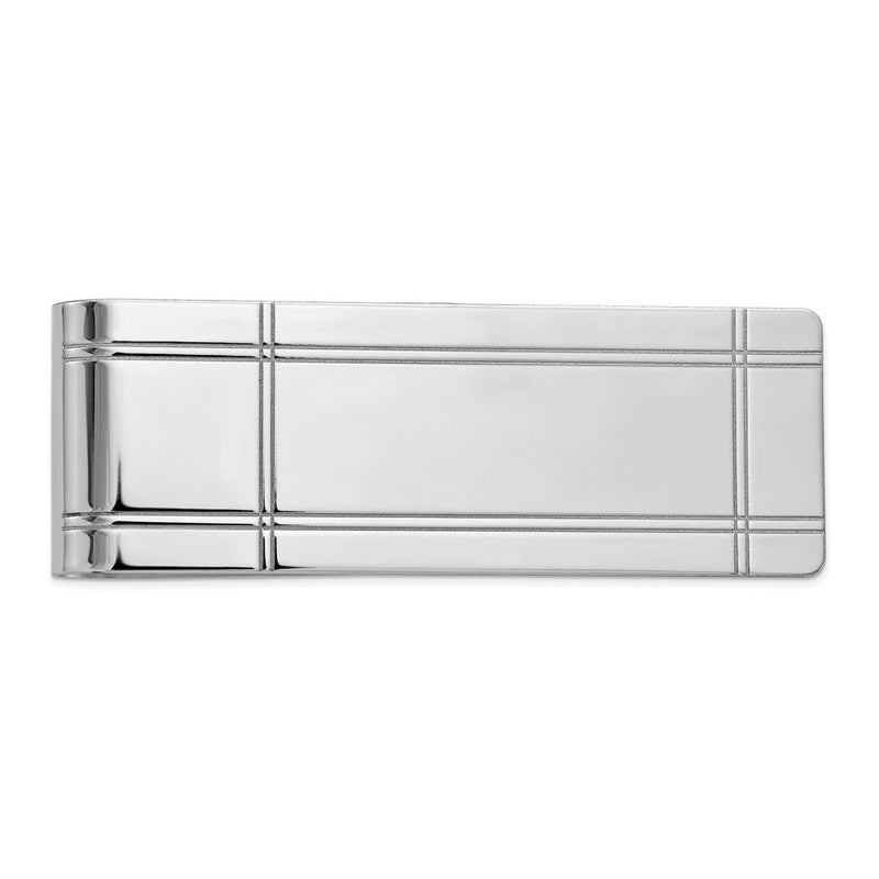 14K White Gold Money Clip