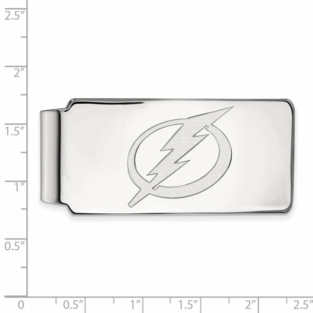 14K White Gold NHL LogoArt Tampa Bay Lightning Money Clip