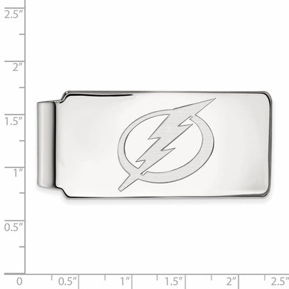 14K White Gold NHL LogoArt Tampa Bay Lightning Money Clip