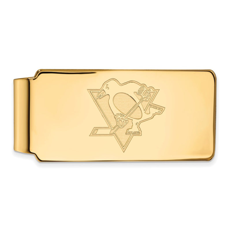 14K Yellow Gold Gold NHL LogoArt Pittsburgh Penguins Money Clip