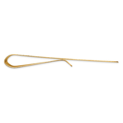 14K Yellow Gold Men's Grooved Polished Money Clip