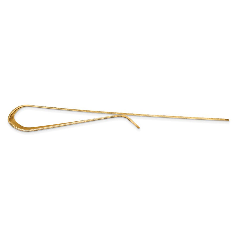 14K Yellow Gold Men's Grooved Polished Money Clip