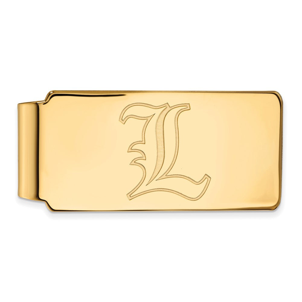14K Yellow Gold Gold LogoArt University of Louisville Letter L Money Clip