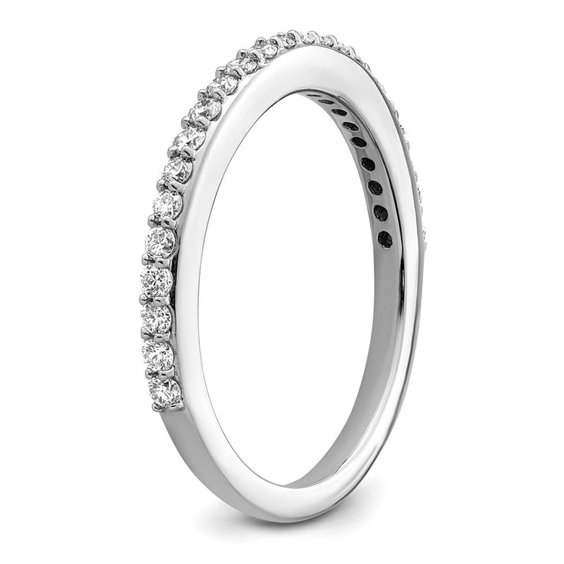 True Origin 14K White Gold 1/3 carat Lab Grown Diamond VS+ F+ Complete Wedding Band Ring
