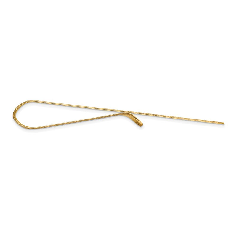 14K Yellow Gold Men's Grooved EngravableTie Bar