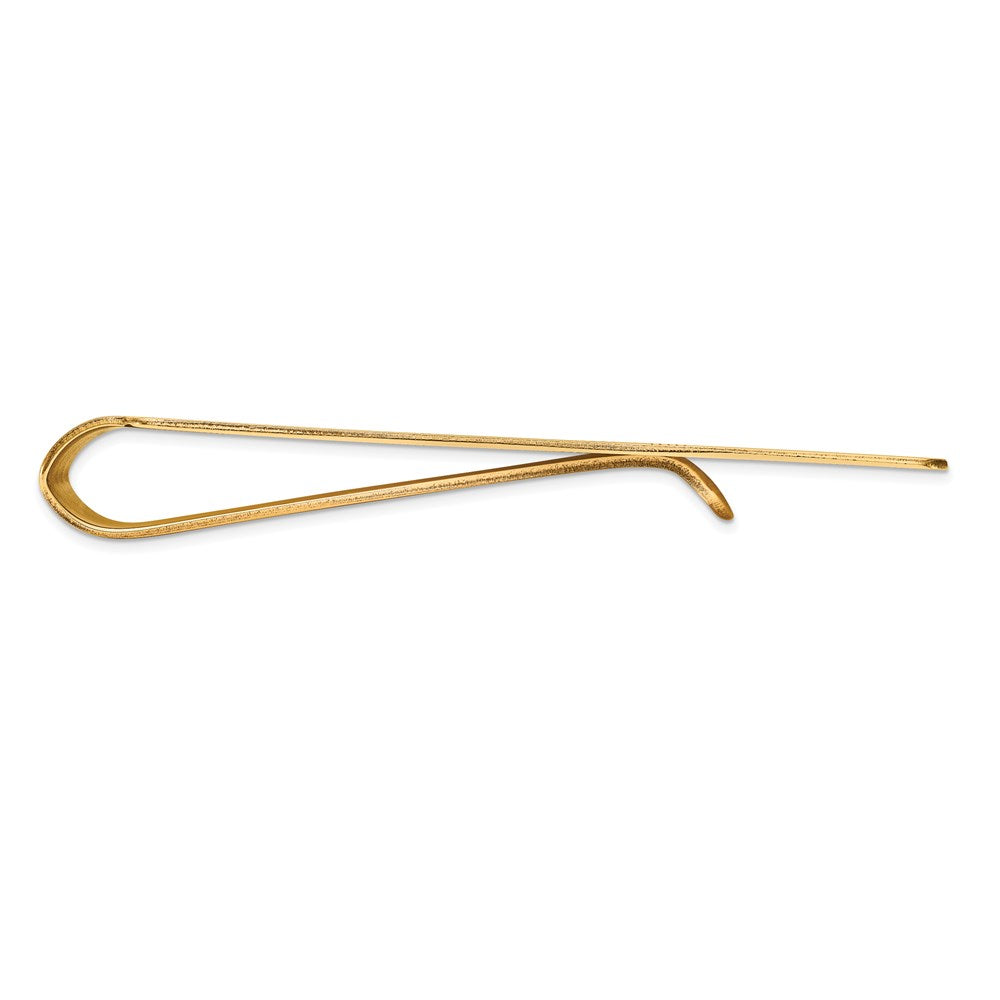 14K Yellow Gold Men's Grooved Polished Money Clip
