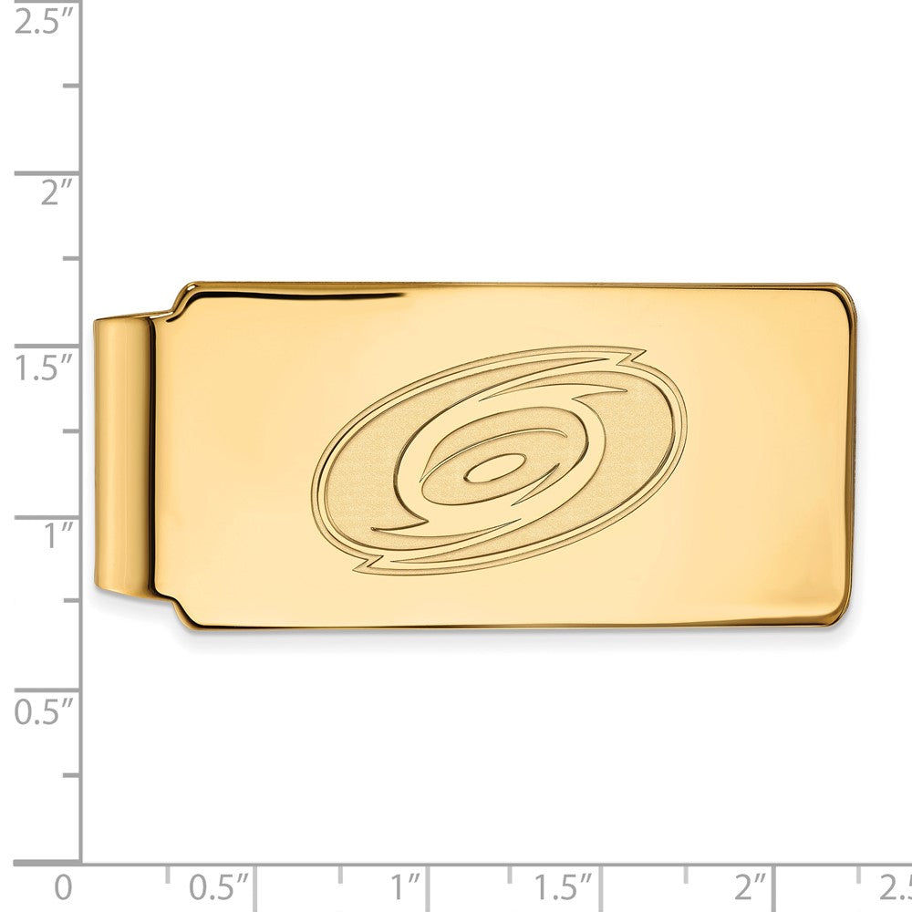 10K Yellow Gold Gold NHL LogoArt Carolina Hurricanes Money Clip