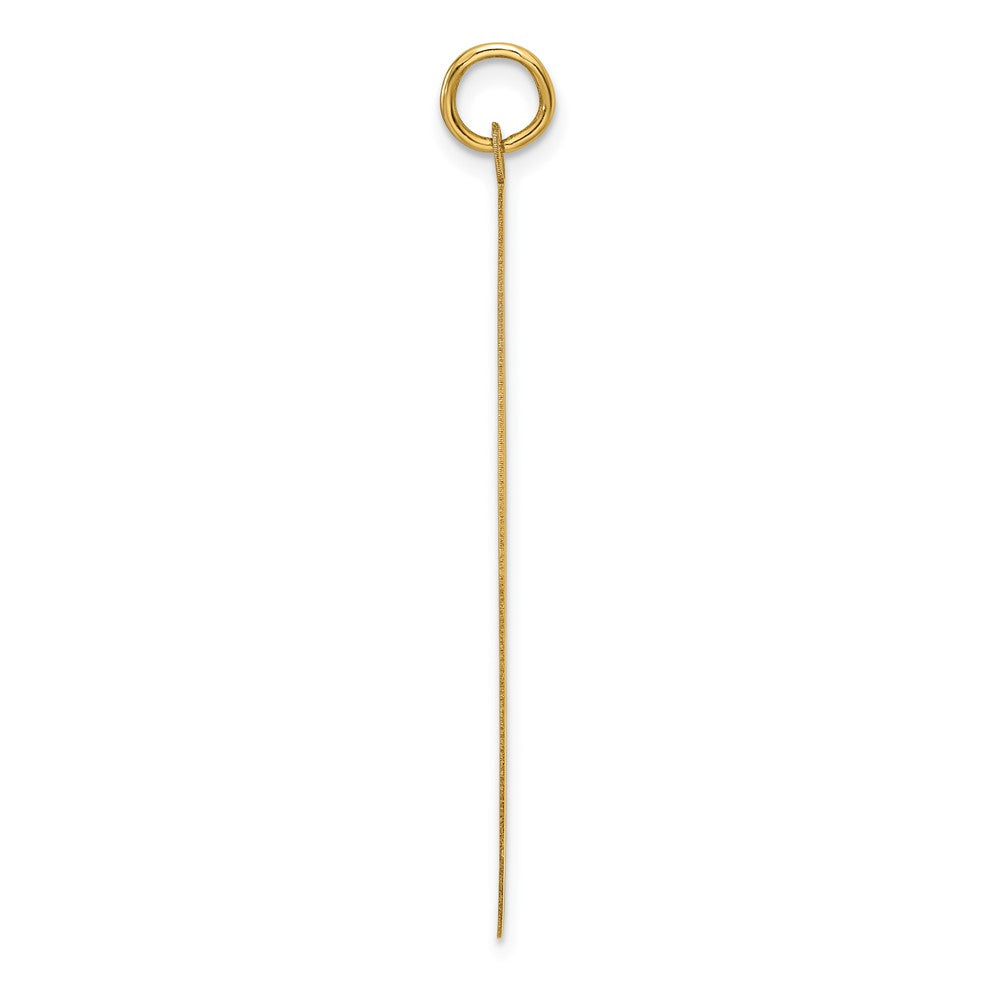 14K Yellow Gold Plain .013 Gauge Round Engravable 38.3mm Disc Charm