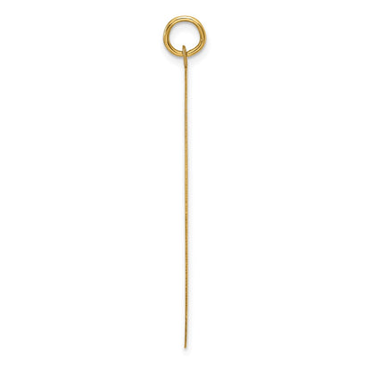 14K Yellow Gold Plain .013 Gauge Round Engravable 38.3mm Disc Charm
