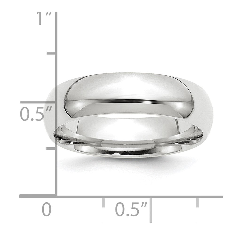 Platinum 6mm Comfort-Fit Wedding Band Ring