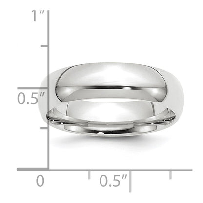 Platinum 6mm Comfort-Fit Wedding Band Ring