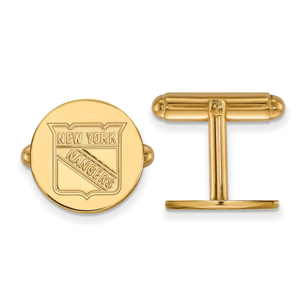 14K Yellow Gold Gold NHL LogoArt New York Rangers Cuff Links