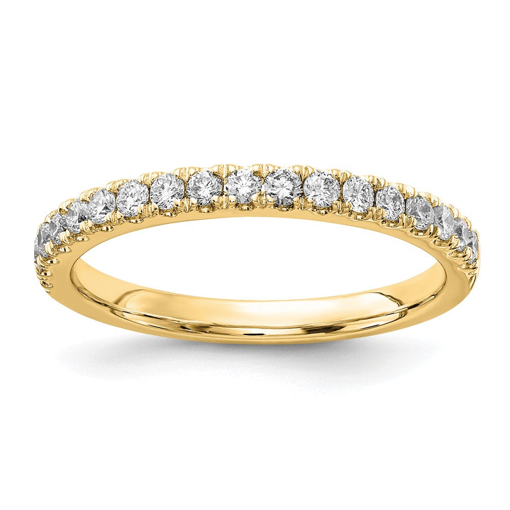 14K Yellow Gold 1/3 carat Lab Grown Diamond VS/SI+ G+ Complete Wedding Band Ring