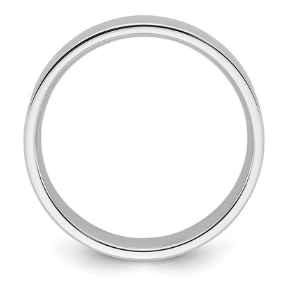 Platinum 6mm Polished Flat Wedding Band Ring