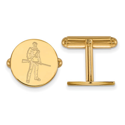 14K Yellow Gold Gold LogoArt West Virginia University Mountaineer Cuff Links