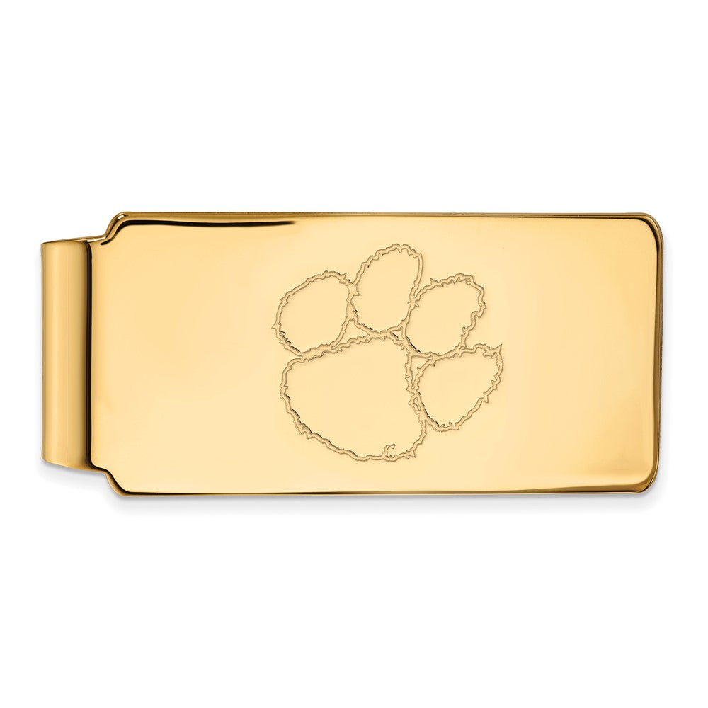 10K Yellow Gold Gold LogoArt Clemson University Tiger Paw Money Clip