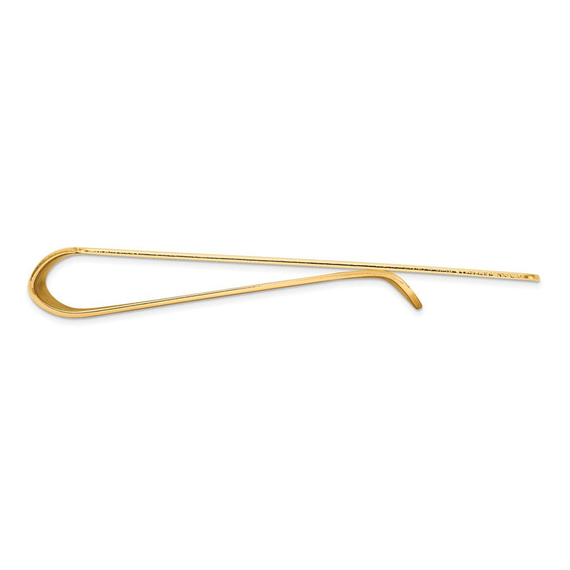 14K Yellow Gold Men's Grooved Money Clip