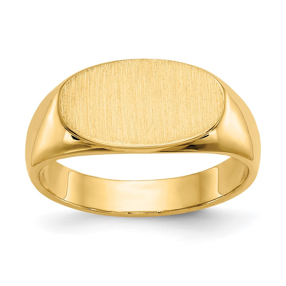 10K Yellow Gold 13.5x8.0mm Closed Back Signet Ring