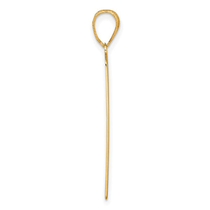 14K Yellow Gold The Lovers Tarot Card Pendant