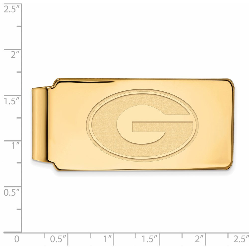 14K Yellow Gold Gold LogoArt University of Georgia Letter G Money Clip