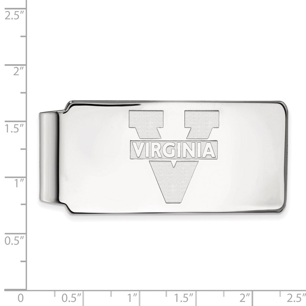 14K White Gold LogoArt University of Virginia Money Clip