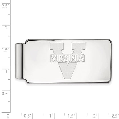 14K White Gold LogoArt University of Virginia Money Clip