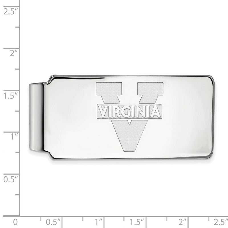 14K White Gold LogoArt University of Virginia Money Clip