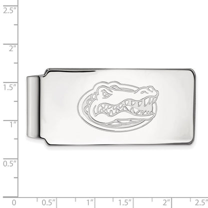 14K White Gold LogoArt University of Florida Gator Money Clip