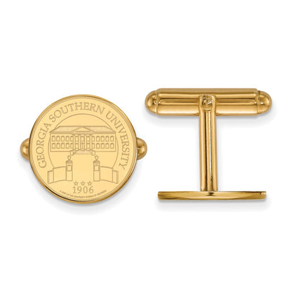 14K Yellow Gold Gold LogoArt Georgia Southern University Crest Cuff Links