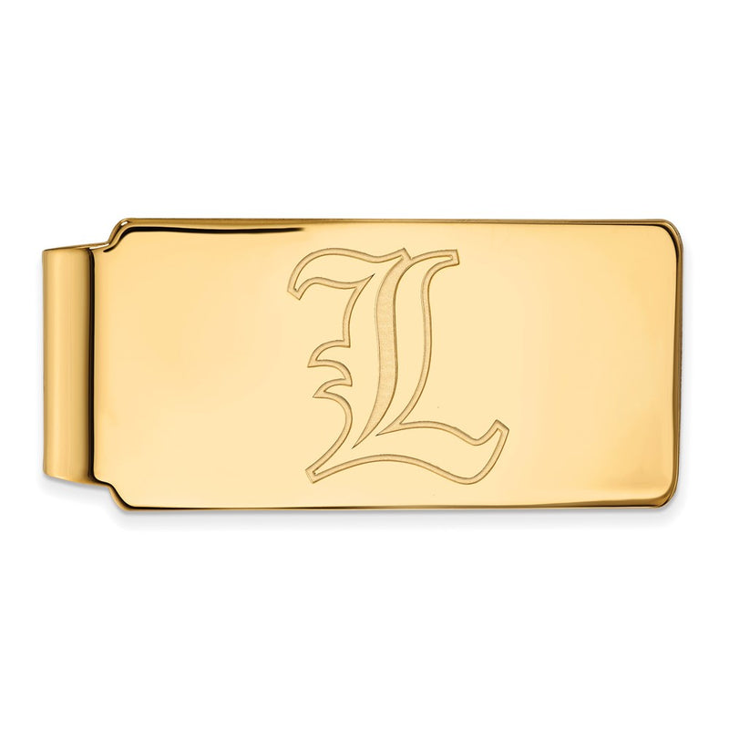 10K Yellow Gold Gold LogoArt University of Louisville Letter L Money Clip