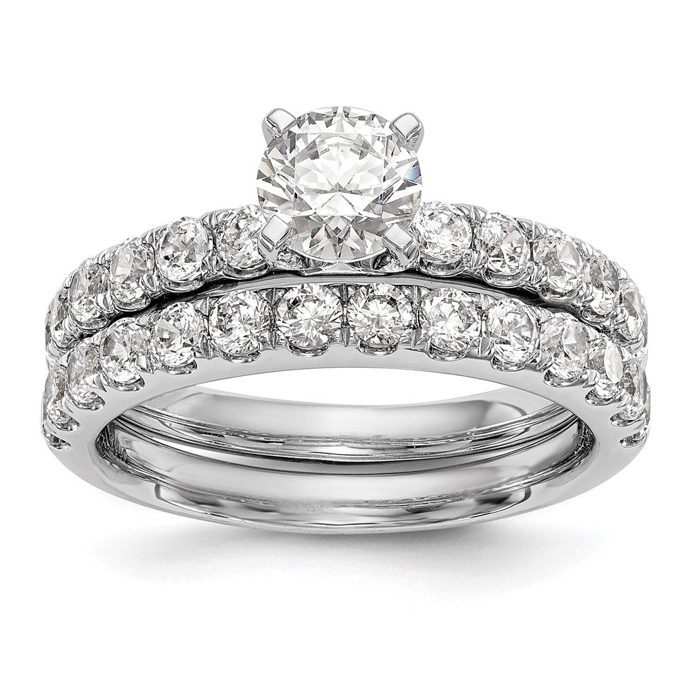 14K White Gold Peg Set 5/8 carat Diamond Semi-mount Engagement Ring
