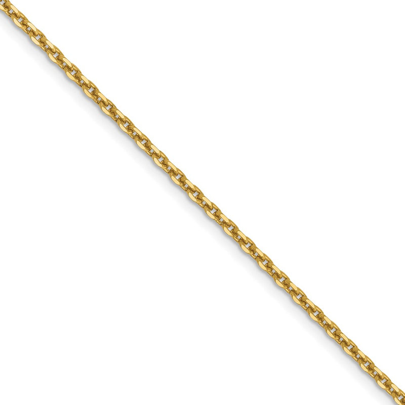 14K Yellow Gold 1.65mm D/C Cable Chain (100 Inch Spool)