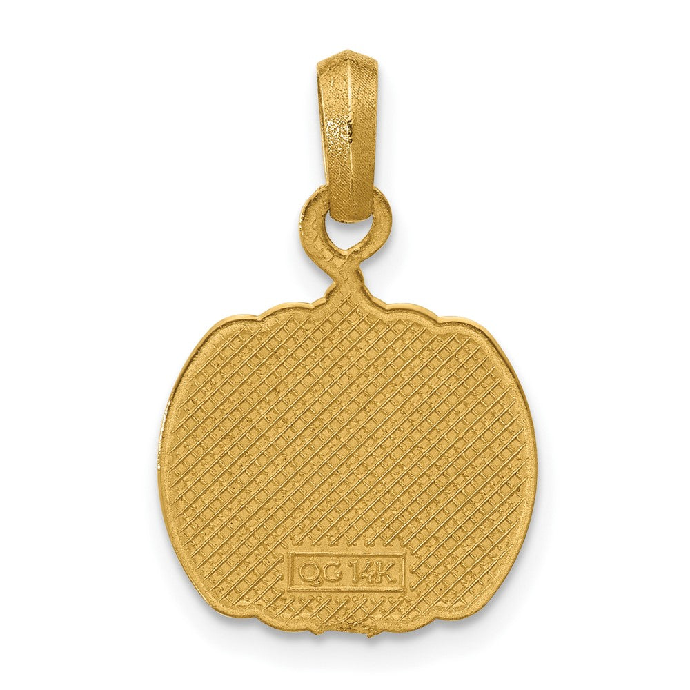14K Yellow Gold Enameled Jack-o-Lantern Pendant