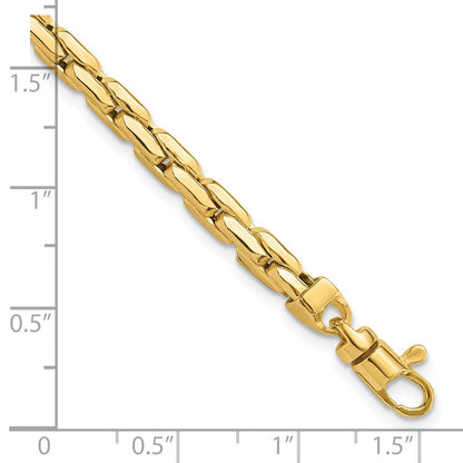14K Yellow Gold Polished 4.5mm Fancy Link 8.25 Inch Bracelet