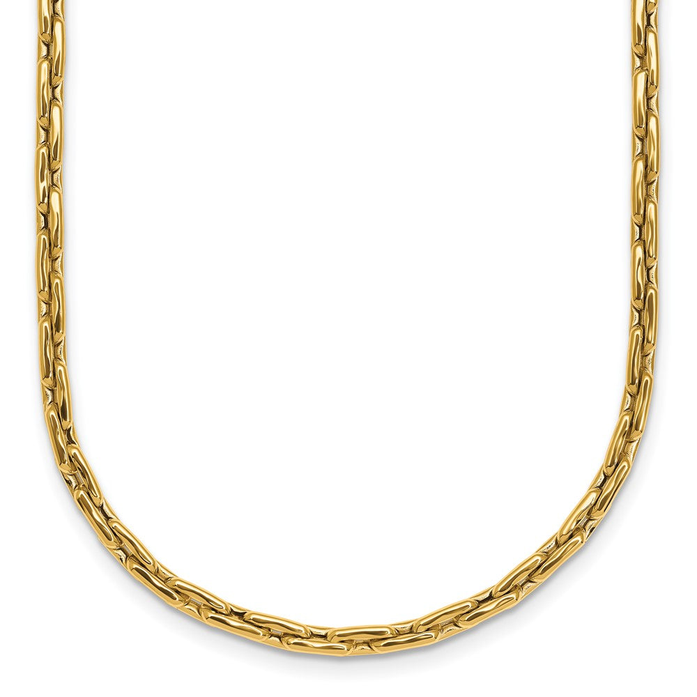 14K Yellow Gold Polished 2.9mm Fancy Link 18 Inch Necklace