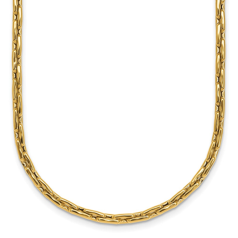 14K Yellow Gold Polished 2.9mm Fancy Link 18 Inch Necklace